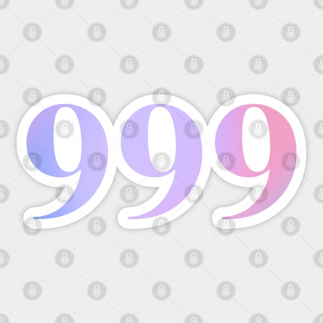 angel numbers 999 Sticker by JuneNostalgia